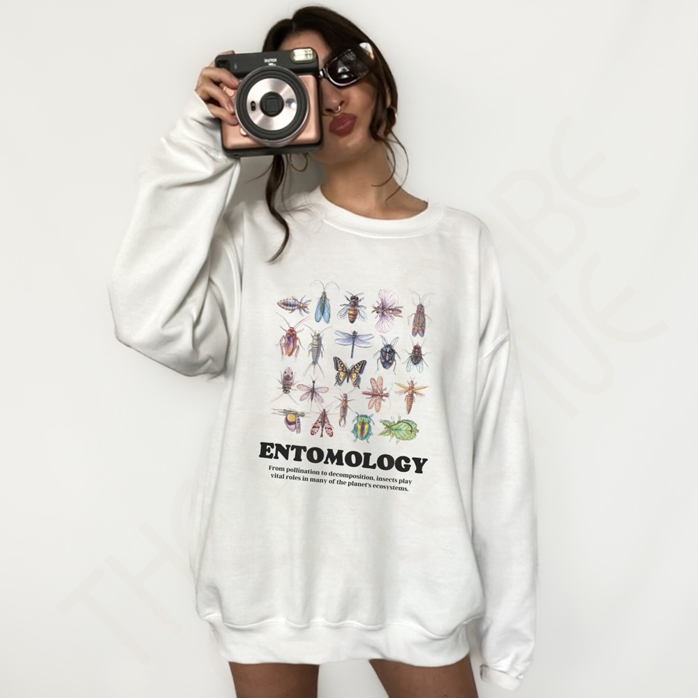 🚨 LAST ONE 🚨 Entomology Insect Science Graphic Crewneck Sweatshirt - Picture 3 of 11